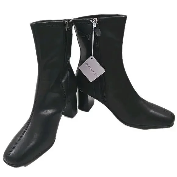 Aerosoles ~Woman Size 9.5W~ Black Miley Mid-Ca Ankle Boots NWOB. - Picture 5 of 14